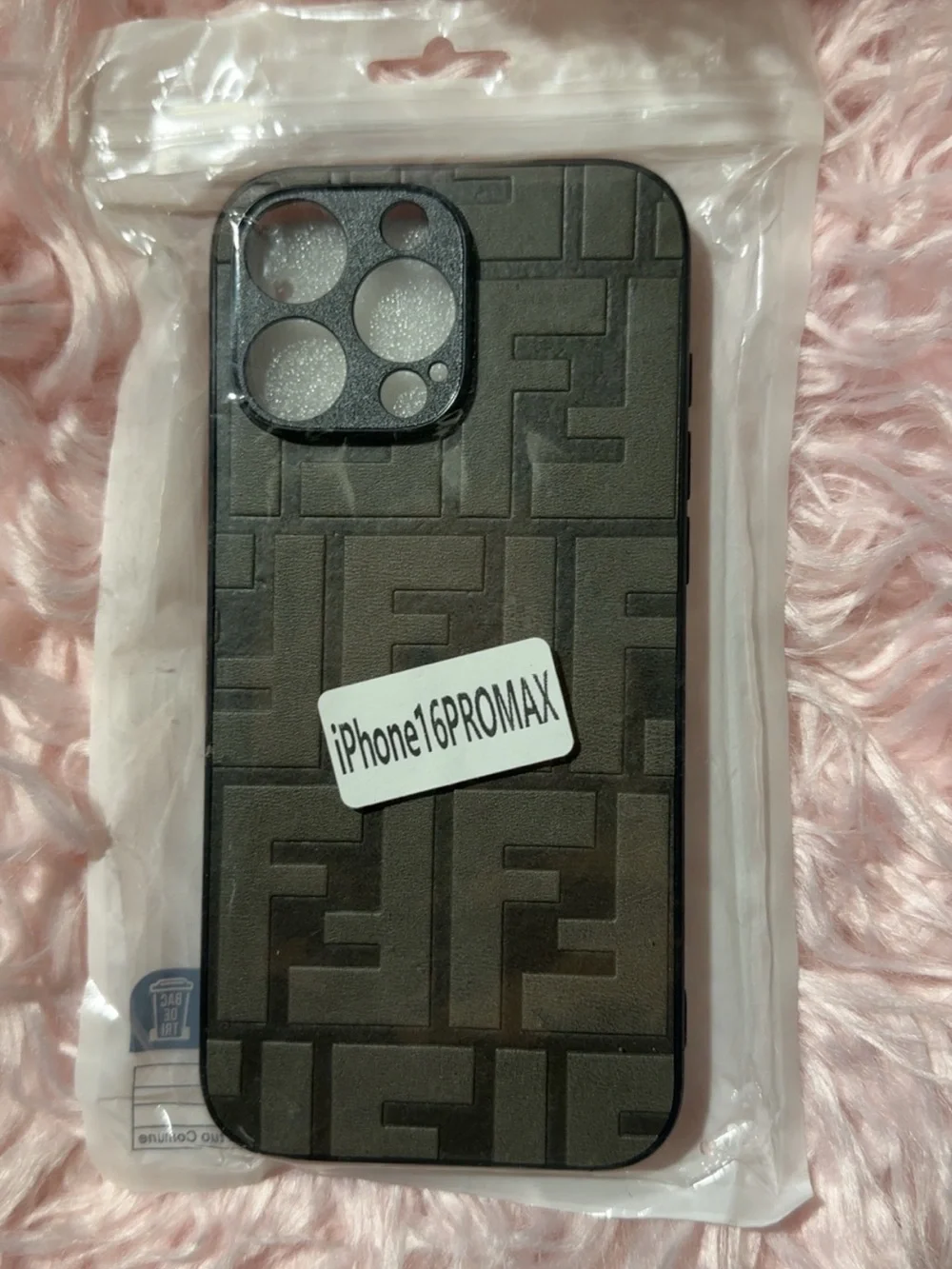 Black Designer-Pattern iPhone 16 ProMax Protective Cover